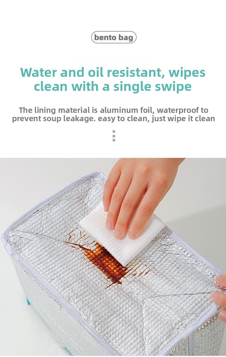 2-Pack Pink Dopamine Color Block Insulated Lunch Bag - Large Capacity Portable Cooler with Thickened Aluminum Foil Liner for Office Camping Picnic