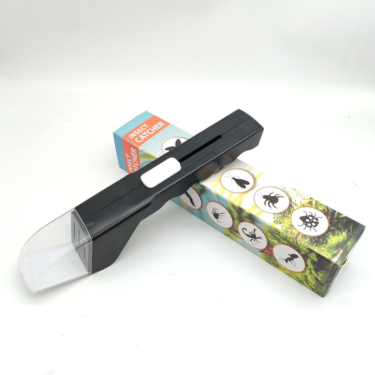 Black Handheld Insect Catcher and Bug Grabber Tool - Quick and Clean Removal of Spiders, Roaches, Bees &amp; Flying Insects