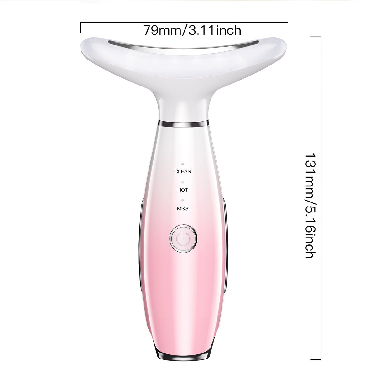 White Color Light Therapy Beauty Tool and Neck Massager -  Essence Infusion Device for Lifting, Firming, Hydration & Skin Rejuvenation