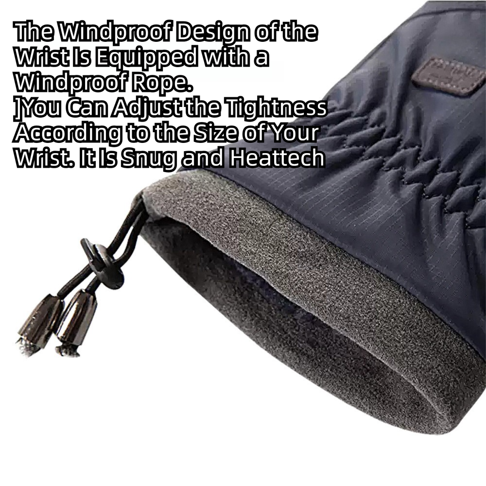 2-Pair Grey Thermal Winter Gloves for Men and Women - Waterproof Windproof & Touchscreen Compatible Gloves for Skiing, Cycling & Winter Travel(XL Size)