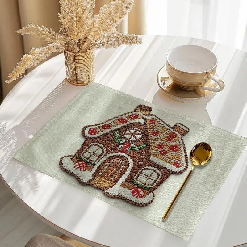 4-Pack Festive Printed Insulated Placemat for Australian Summer Holidays - Style 2 Seasonal Designs for Boxing Day and New Year Celebrations