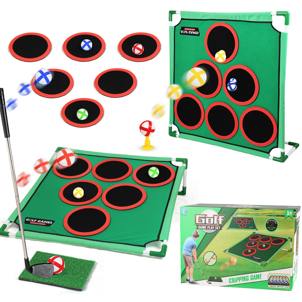 Indoor/Outdoor Golf Hitting Target Game Mat with Stand &amp; Storage Bag - Family Fun Interactive Sports Toy and Practice Aid