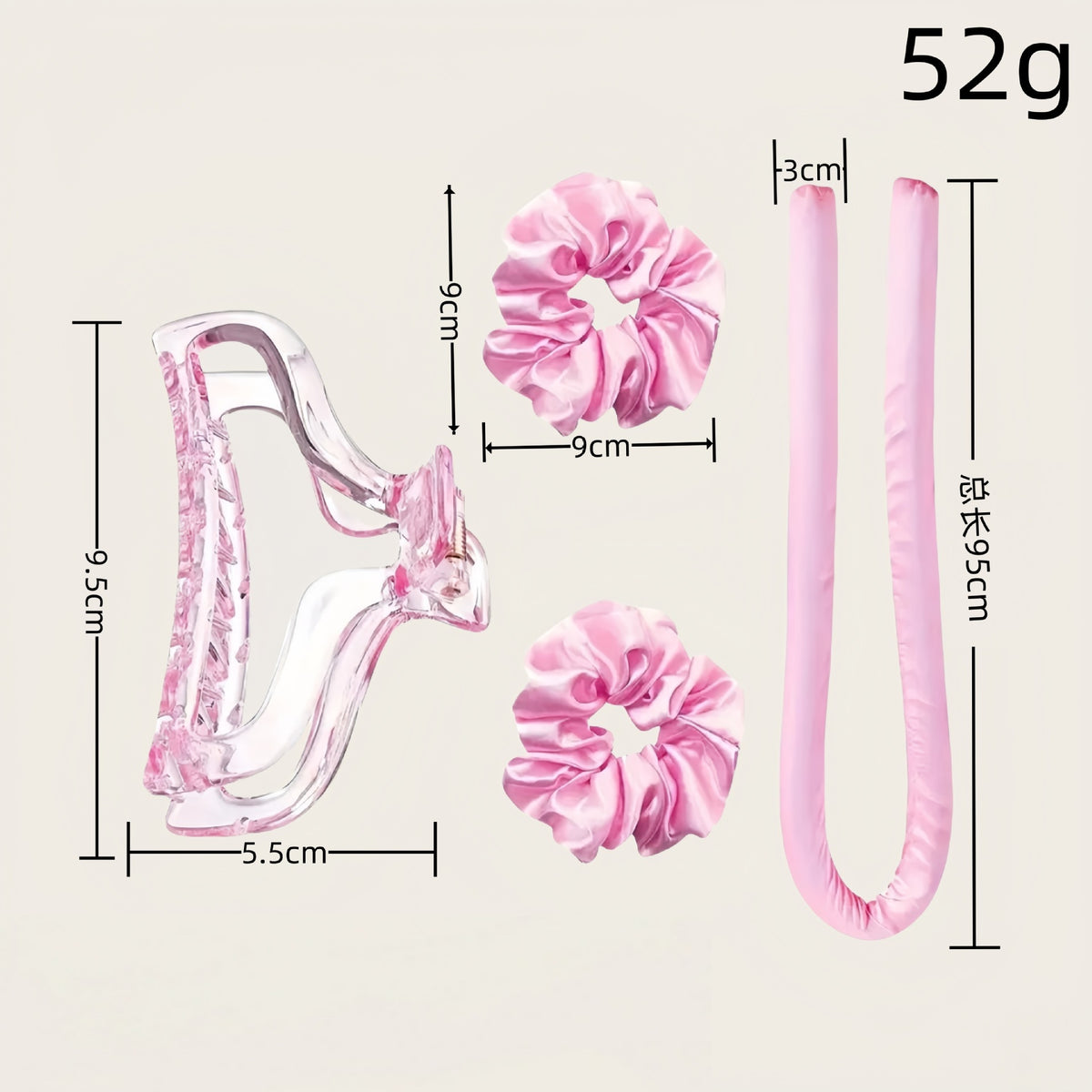 12-Piece Heatless Hair Curler Set for Damage-Free Curls & Comfortable Sleep - Soft Sponge Sleep-In Rollers for DIY Styling (Black)