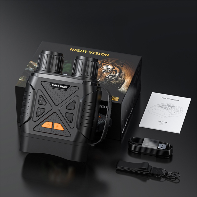 High-Definition Digital Infrared Night Vision Binoculars - 1080P Photo/Video Capture, 10X Digital Zoom for Outdoor Wildlife Observation &amp; Security