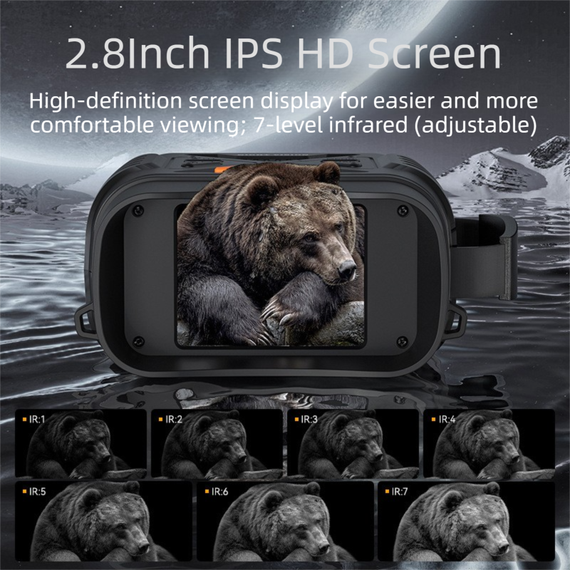 High-Definition Digital Infrared Night Vision Binoculars - 1080P Photo/Video Capture, 10X Digital Zoom for Outdoor Wildlife Observation & Security