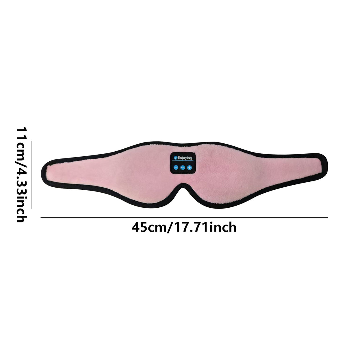 Black 3D Wireless Bluetooth Sleep Mask with Integrated Stereo Headphones - 100% Blackout Memory Foam Eye Mask, Ultra-Long Battery Life & Washable Design