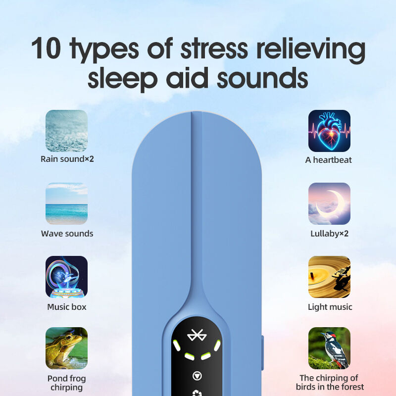 Black SMB-07 Bone Conduction Under-Pillow Speaker -  Bluetooth 5.4 Ultra-Thin Sleep Aid Sound Bar with Dual Speaker Resonance & 36 Built-in White Noise Tracks