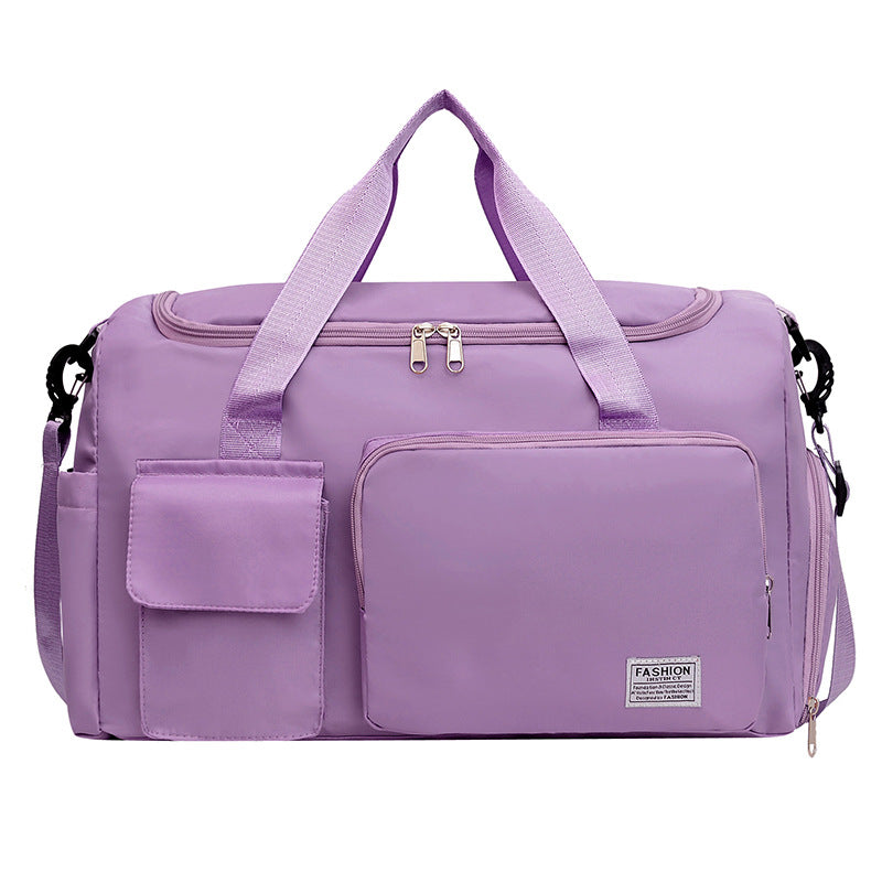 Purple Lightweight &amp; Waterproof Sports Gym Bag with Separate Shoe Compartment, Adjustable Strap and Multiple Pockets - Large-Capacity Travel Duffel for Workout, Business &amp; Getaways