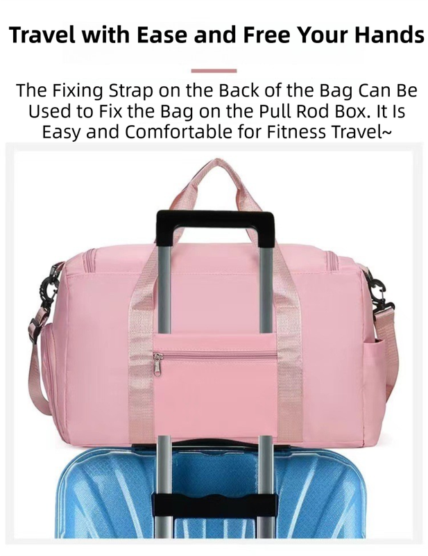 Green Lightweight & Waterproof Sports Gym Bag with Separate Shoe Compartment, Adjustable Strap and Multiple Pockets - Large-Capacity Travel Duffel for Workout, Business & Getaways