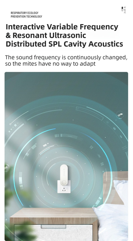 2-Pack Green Household Ultrasonic Mite Remover and Sterilizer - USB Wireless Portable Insect Repeller for Beds and Sofas, Chemical-Free Dust Mite Controller