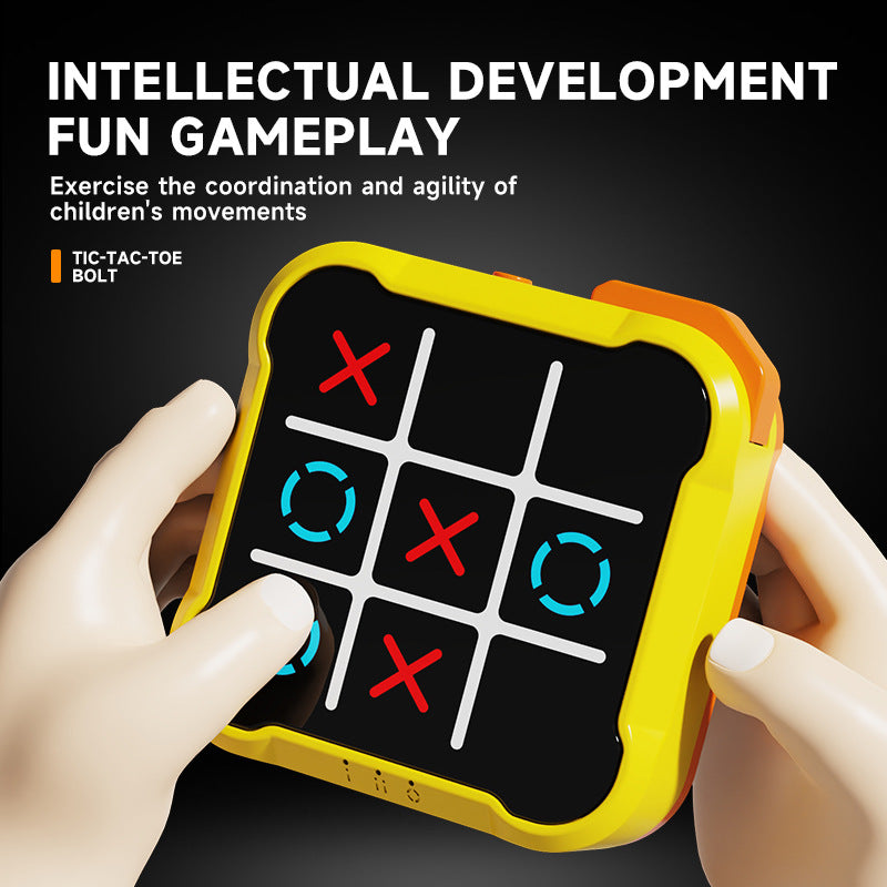 Green All-in-One Tic-Tac-Toe Desktop Game - Portable Family Interactive Board Toy, Brain Training Puzzle & Travel-Friendly Strategy Game