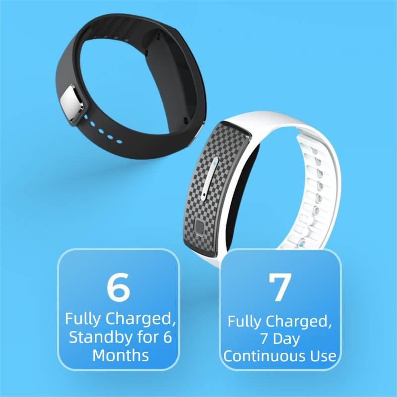 2-Pack Black Portable Ultrasonic Mosquito Repellent Bracelet - Watch Style Insect Repeller, Pure Physical Protection USB Rechargeable