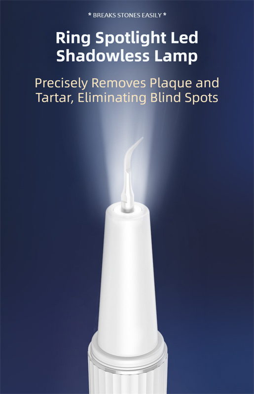 Professional Waterproof Ultrasonic Pet Tooth Cleaner - Dog Cat Painless Calculus and Stain Remover Kit with 4 Cleaning Heads, LED, UV Disinfection, Oral Mirror & Dental Floss