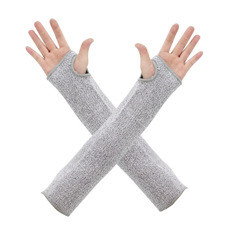 One-Pair 5 Level Cut-Resistant Arm Protection Sleeves(55CM) - Anti-Slash &amp; Anti-Puncture Heavy Duty Safety Guard for Butchering &amp; Construction