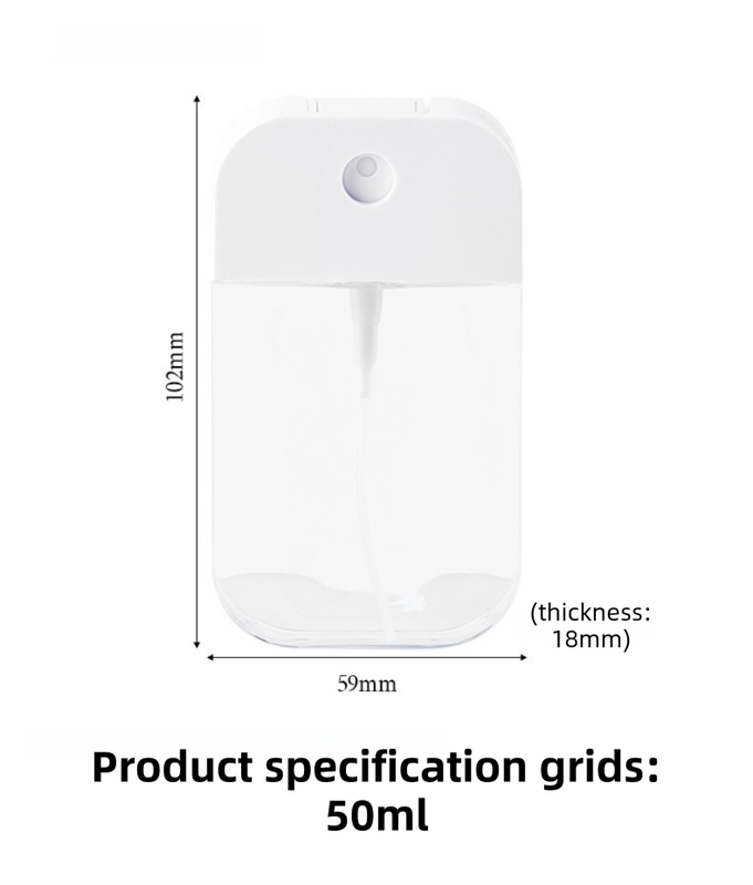 3-Pack Ultra-Slim 50ml Card-Style Travel Spray Bottle with Red Silicone Sleeve - Portable ABS/PETG Refillable Hydration Sprayer