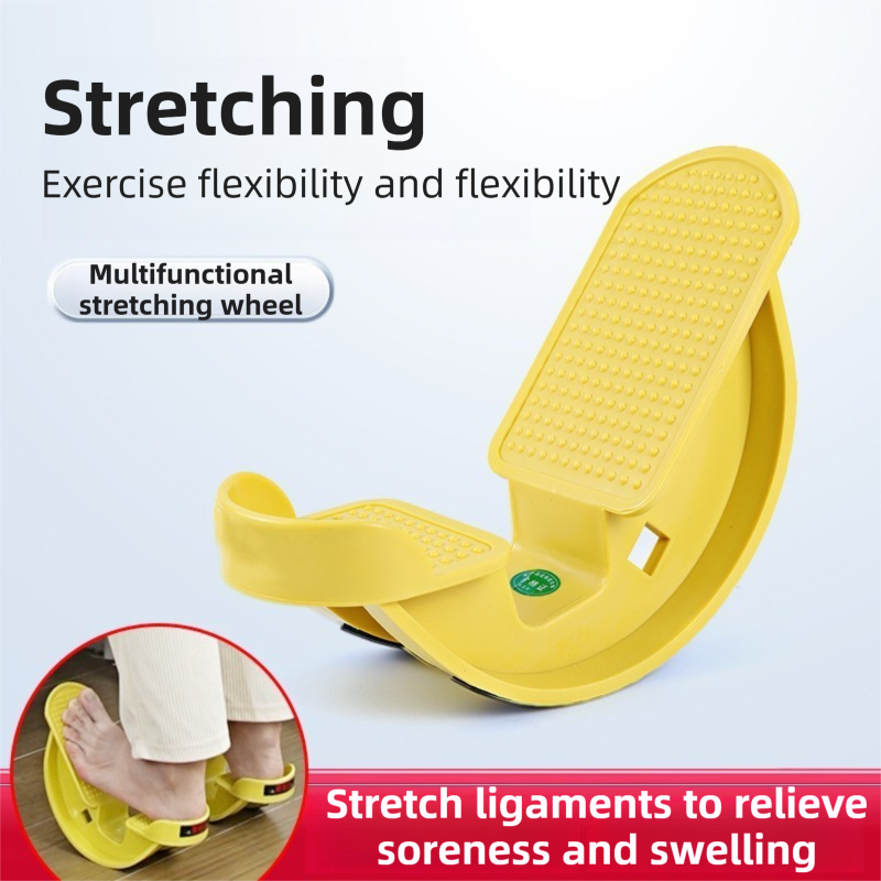 1-Pair Black Reinforced Calf Stretcher Slant Board - Professional Non-Slip Achilles Tendon & Hamstring Stretcher for Physical Therapy, Yoga & Fitness