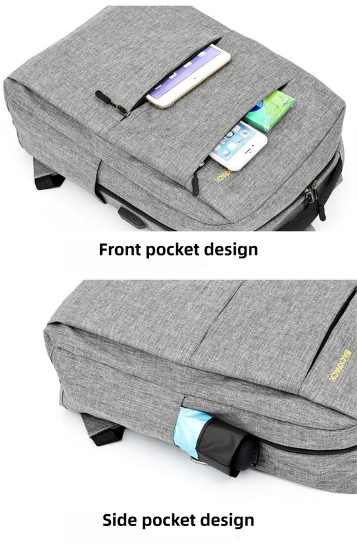 Black 3-PCS Multi-Functional & Lightweight Backpacks Set for Students - Large Capacity Durable Travel Daypack with USB Charging Port, Fit in 14-Inch Laptop Bag