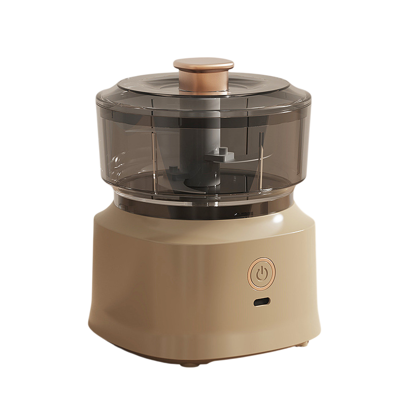 Coffee-Brown Wireless Electric Kitchen Grinder -  Portable 150ml Baby Food Maker with 3 Stainless Steel Blades, USB Charging