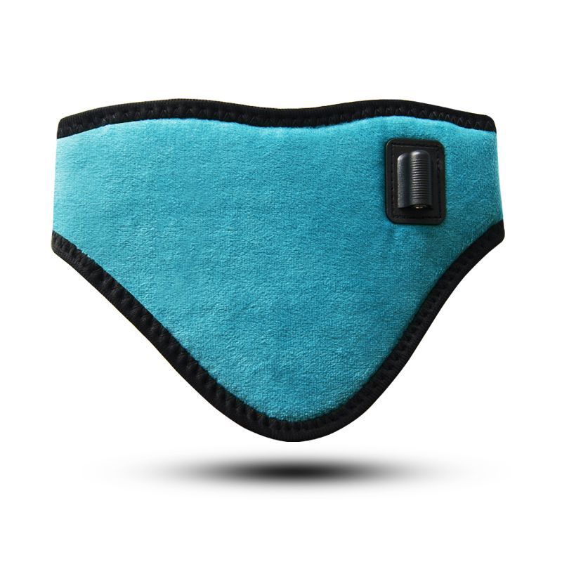 Green USB Electric Heated Neck Brace with 3-Level Temperature - Portable Wormwood Hot Compress Cervical Support Wrap for Pain Relief