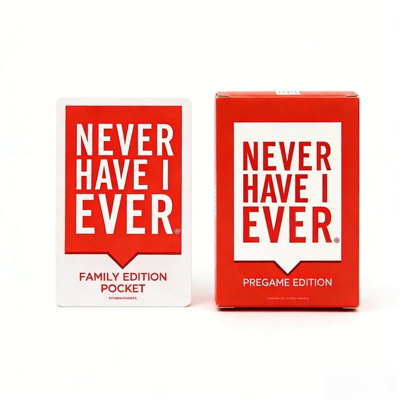 2-Pack Never Have I Ever Card Game(Red &amp; White Sets) - Interactive Party Tabletop Game &amp; Hilarious Social Icebreaker for Teens and Adults