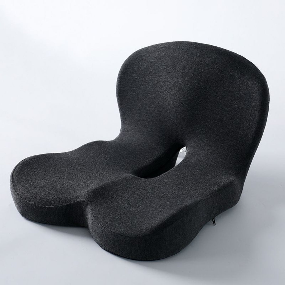 Black Ergonomic Memory Foam Seat Cushion &amp; Lumbar Support(44x42x32CM) - Relieves Sciatica &amp; Corrects Posture with Breathable Cover