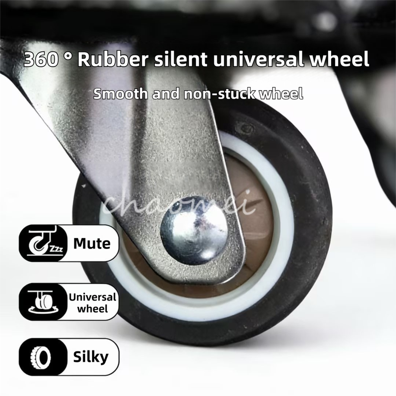 Rose-Gold Portable Folding Shopping Trolley Bag(50x40x30CM) - Durable Woven Fabric, Reusable Grocery Bag with Wheels for Effortless Travel