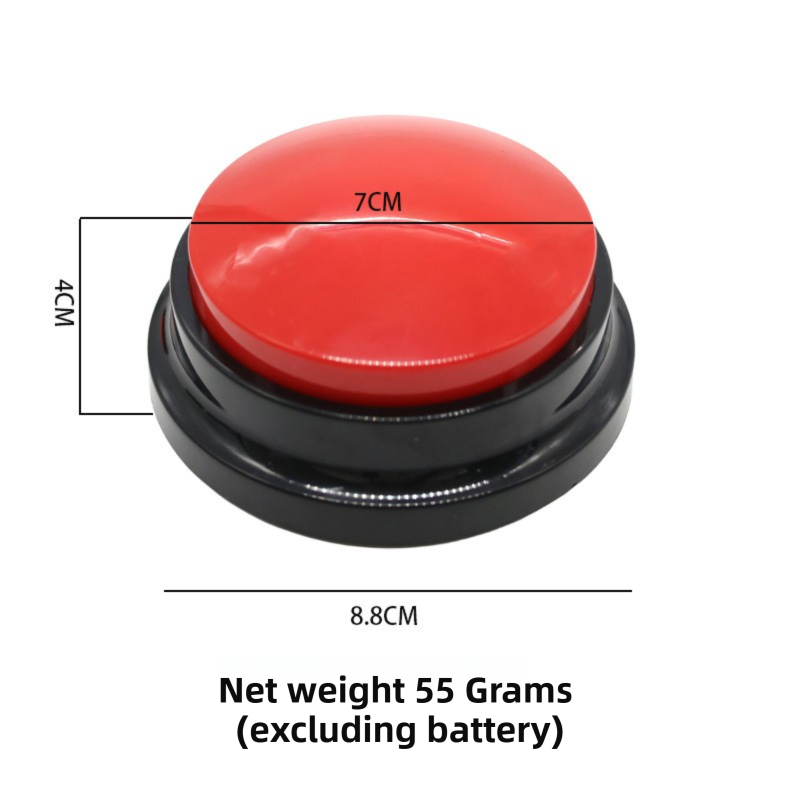 4-Pack Durable Dog-Talking Buttons & Recordable Voice Boxes - Interactive Vibrant Colors Speech Training Toy