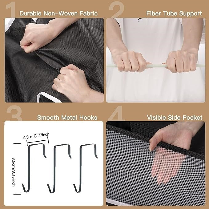 Grey 8-Tier Over-the-Door Shoe Organizer with 7 Slanted & 1 Flat & 6 Side Pockets - Multi-Functional Wall Mount  for Shoes, Bags and Towels