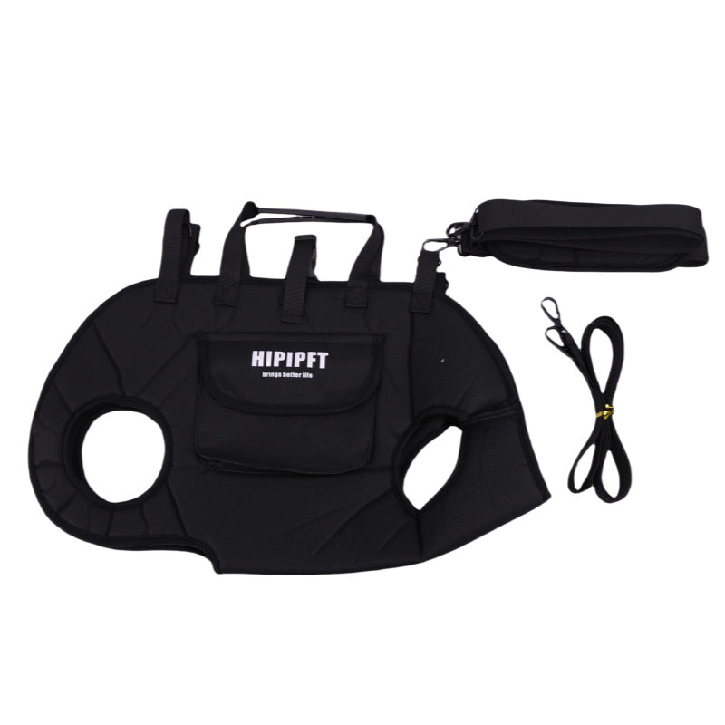 Black 4-in-1 Multi-Functional Pet Carrier Bag with Detachable Strap &amp; 1.5M Traction Rope - Lightweight Breathable Travel Sling for Cats &amp; Dogs - Sizes S(Up to 4kg)