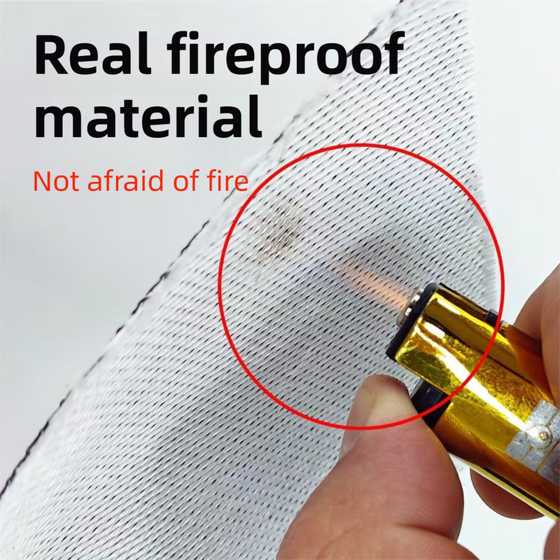 3-Layer Fireproof & Waterproof File Organizer Box(38x28x13CM) with Security Lock - EVA Muti-Functional Safety Briefcase for Certificates, Passports & Valuables