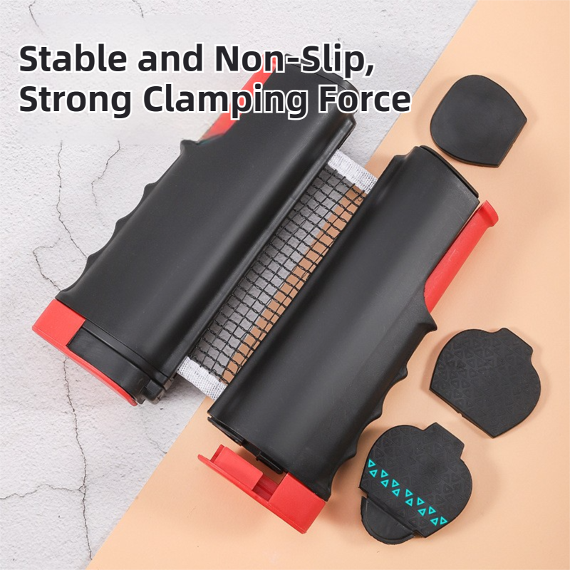 Black Portable Table Tennis Set with 2 Paddles, 3 Balls and Carry Bag - 165cm Retractable Ping Pong Net & Post - Indoor/Outdoor Professional Training Kit