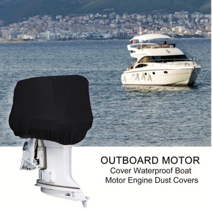 Heavy-Duty Full Marine Engine Coverage for 100-150HP - Waterproof & UV Resistant All-Weather Boat Engine Protector
