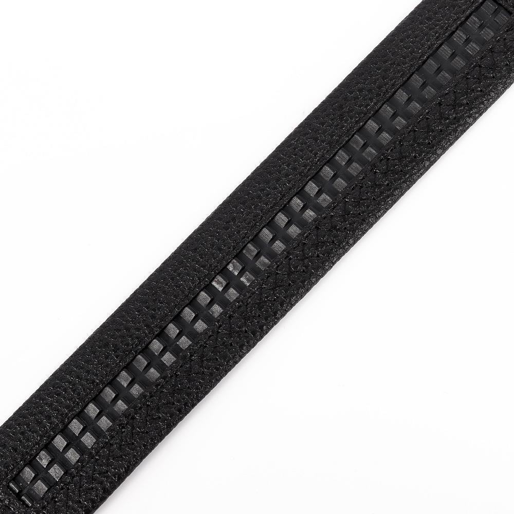 Men's Fashionable I Style Sliver Automatic Buckle Sleek Business Suit Belt - Adjustable No-Hole Waistband (3.5cm Width & 120cm Length)