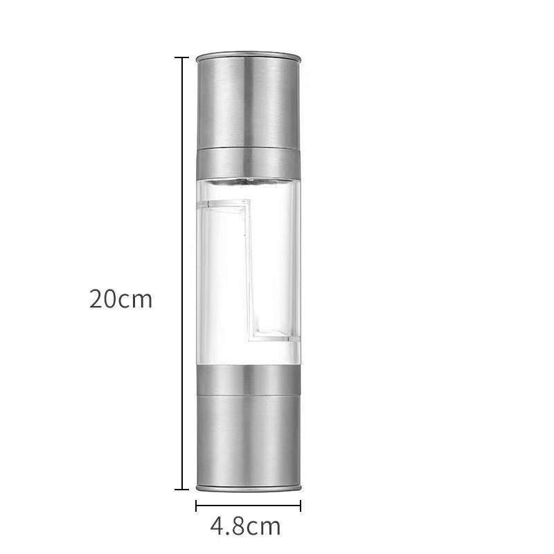 2 Pack 2-in-1 Stainless Steel Manual Spice Grinder Dual Head Salt and Pepper Mill with Adjustable Coarseness for Australian BBQ Kitchen and Travel