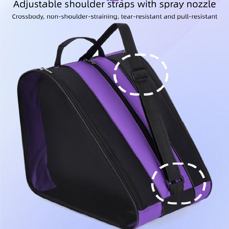 Green 3-Compartment Roller Skate Bag Breathable Mesh Ice Skate Carrier with Adjustable Shoulder Strap for Kids and Adults Australian Sports Accessories