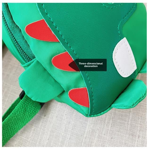 Green Kids Cartoon Dinosaur Chest Bag Cute Lightweight Nylon Crossbody Shoulder Pack for Toddlers Outings and Travel New Arrival Gift