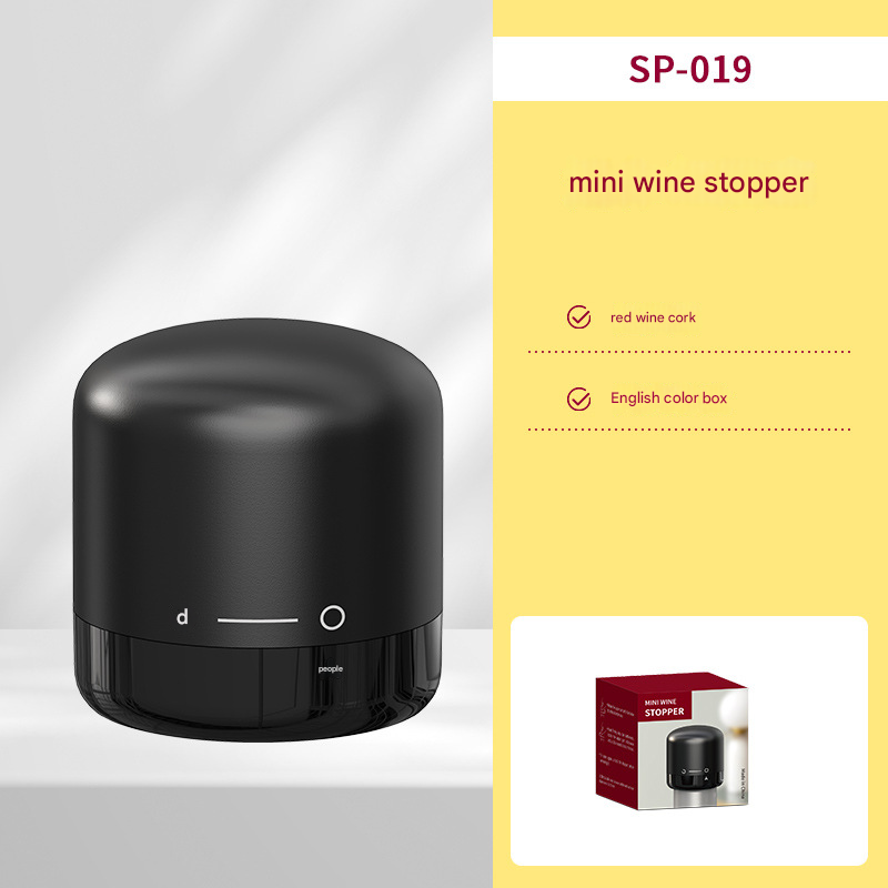 2-PCS Mini Red Wine Stopper Leak Proof Food Grade Silicone Vacuum Seal Reusable Wine Bottle Cap for Freshness Preservation Australian Home Use Black