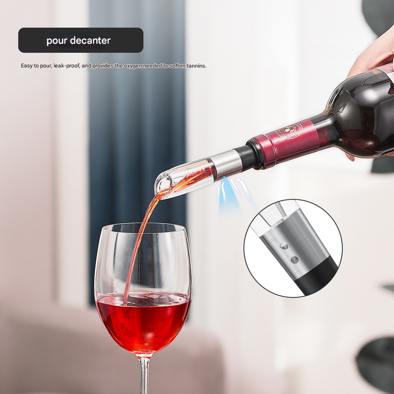 Electric Wine Opener Set 2-in-1 Rechargeable Automatic Corkscrew with Vacuum Seal Base Aerator Foil Cutter Professional Barware Australian Home Use