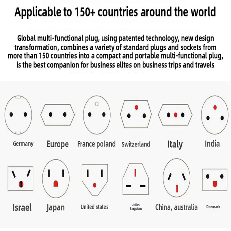 2-PCS White Universal Travel Adapter with 2 USB Ports All-in-One International Plug Converter for UK EU US AU International Australian Travel Essential