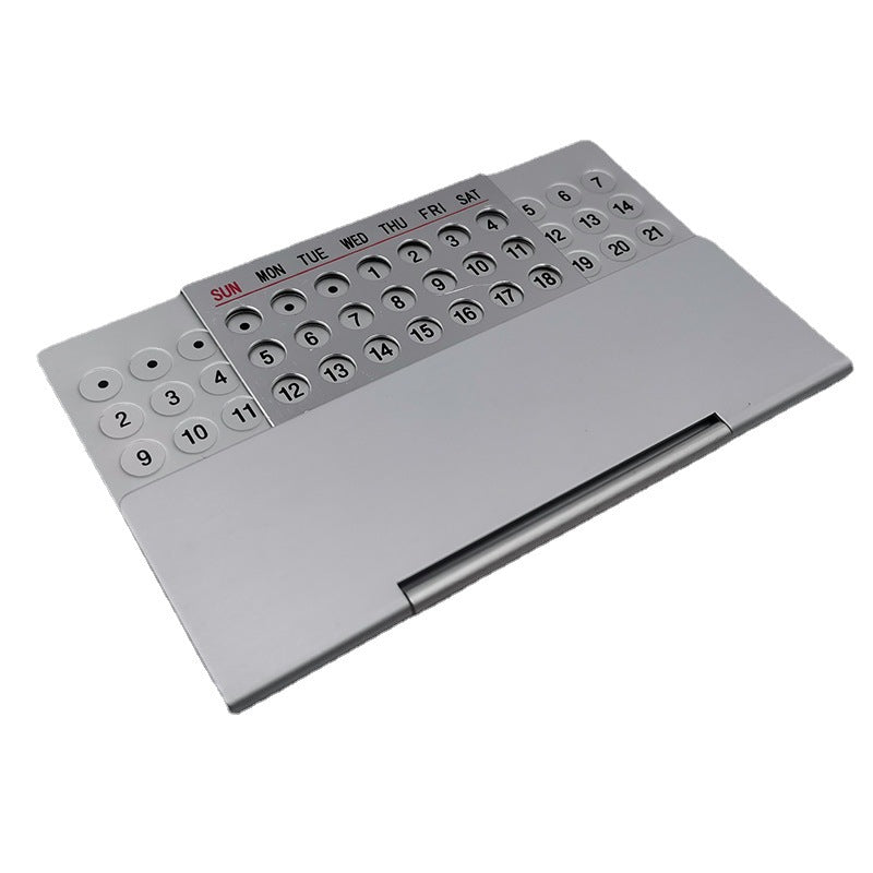 2-PCS Ultra-Thin Metal Desk Calendar – Durable Aluminum Perpetual Calendar for Office or Home Use in Australia