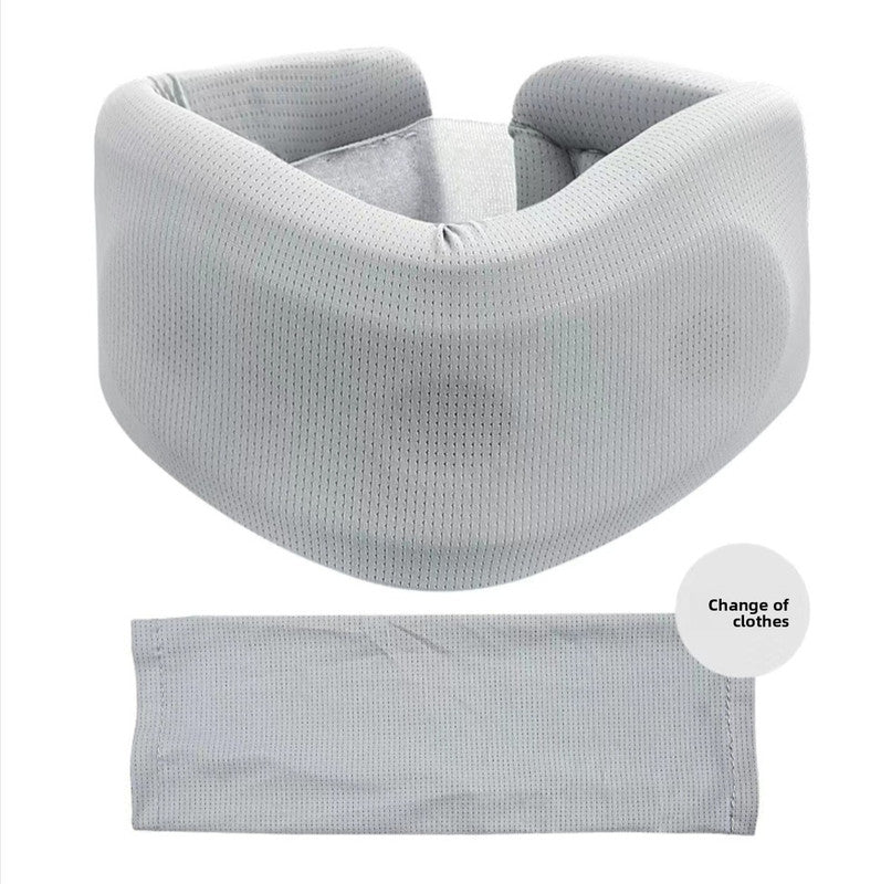 360° Neck Support Collar with Cooling Mesh Fabric – Posture Corrector for Forward Head & Neck Pain Relief, Includes Washable Cover (Free Replacement Cover Included)