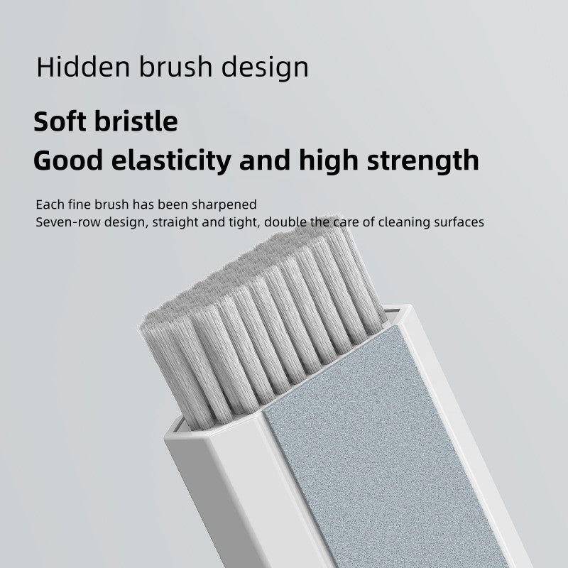 Pink Q8 8-in-1 Multi-Function Cleaning Kit – Compact Keyboard, Phone, and Earphone Cleaner with Built-In Tools (No Cleaning Liquid Included)