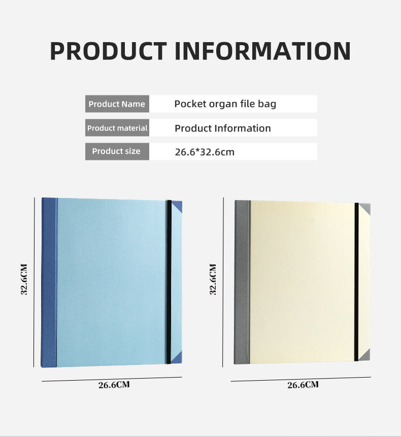 Khaki Important Document Organizer Folder with 10 Manila Envelopes and Acid-Free Paper for Home Office Estate Planning and Aussie Travel