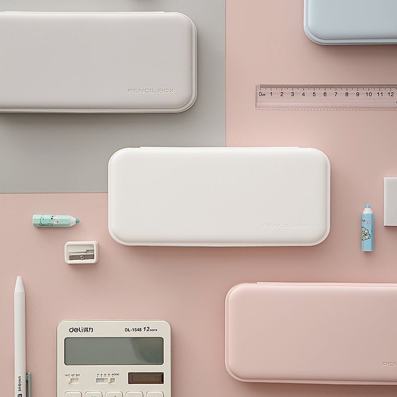 3-Pack Pink Macaron Color Pencil Case with Multi-Compartment Storage Waterproof PP Stationery Organizer for Australian Students School Essentials