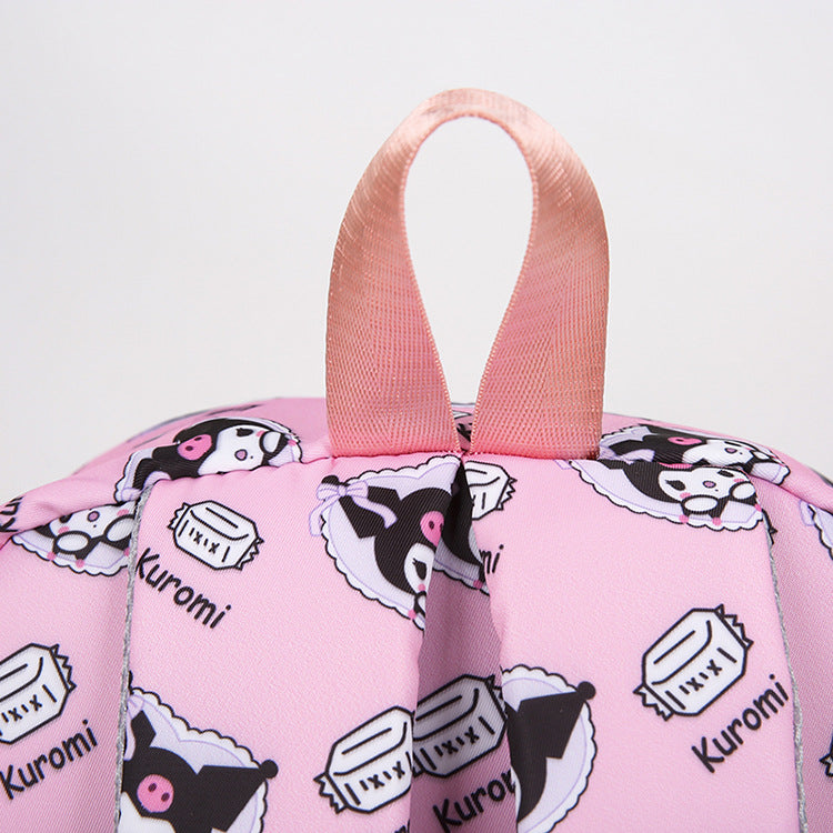 Dark Pink KT 4-Piece Large Capacity School Backpack Set for Primary Students Years 3-6 Durable Nylon Lightweight Rucksack with Handbag for Daily Australian School Life