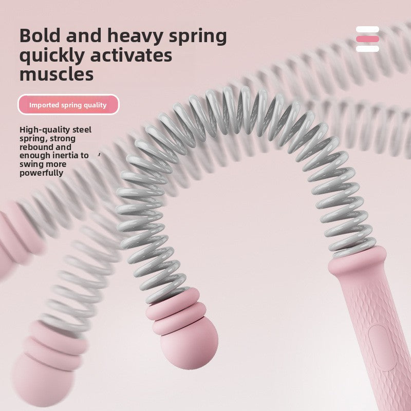 Pink Multifunctional Cordless Battle Rope with Adjustable Weight Rings for Home Gym Professional Strength Training Tool for Local Professionals Standard Fit