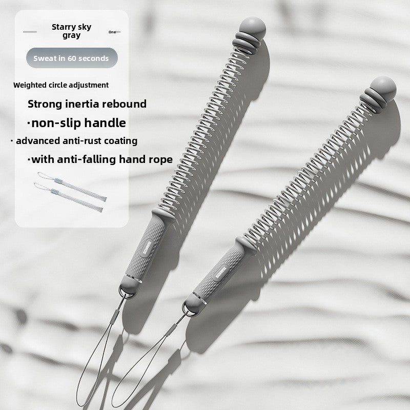 Grey Multifunctional Cordless Battle Rope with Adjustable Weight Rings for Home Gym Professional Strength Training Tool for Local Professionals Standard Fit