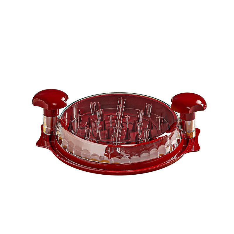 Wine red Manual Meat Shredder with Transparent Lid and 360 Degree Rotation for Kitchen Quick Meal Prep Professional Culinary Solution for Modern Households