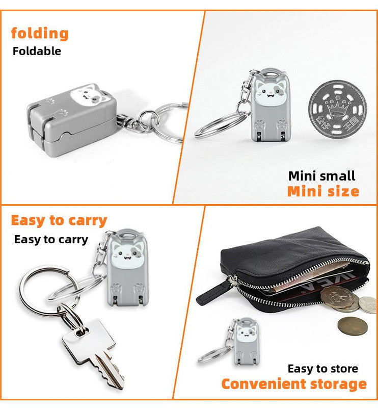 Small backpack style gun black Compact Folding Nail Clippers with Stainless Steel Blade and Keychain Design for Daily Use Local Standard Fit