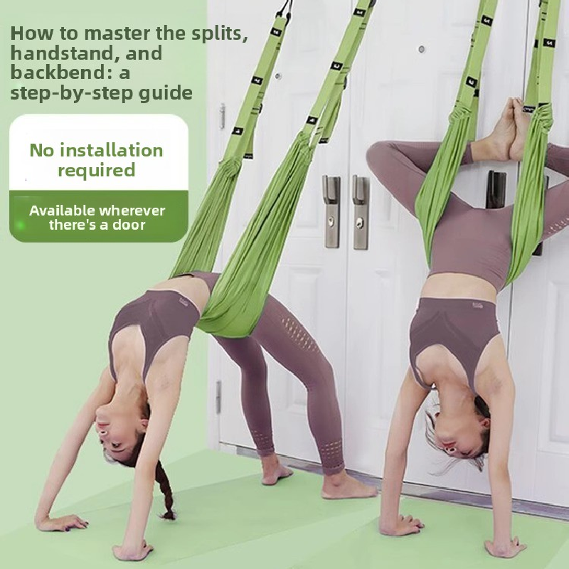 Purple Aerial Yoga Door Hanging Strap for Home Workouts Adjustable Stretch Band for Backbend Inversion and Flexibility Premium Standard Fit for Local Enthusiasts